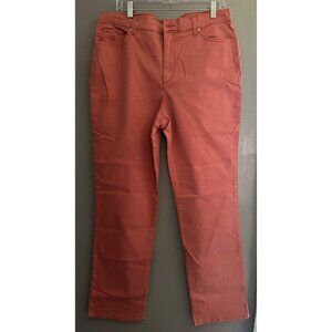 Gloria Vanderbilt Amanda Women’s Jeans 14 Peach Punch Slimming Stretch Fit